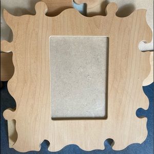 3 Puzzle Piece Wooden Frames